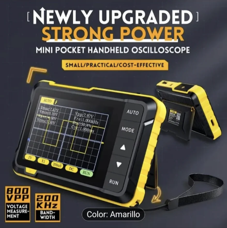 Osciloscopio mini portatil amarillo